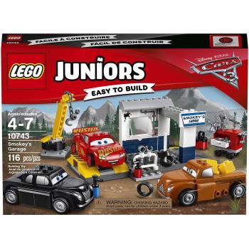 Taller de Smokey Cars 3 LEGO Juniors 10743 para niños a partir de 4 años