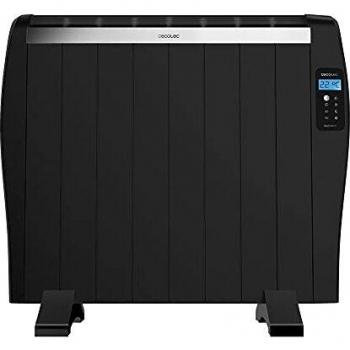 Cecotec Ready Warm 1800 Thermal Black Radiador Eléctrico Bajo Consumo 1200W, 8 Elementos, Colocación en Pared o de Pie, Pantalla LED