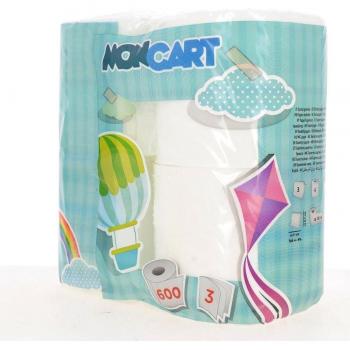 WORLD C Carta Moncart Carta Igienica 4 Rotoli 3 Veli Prodotti per il bagno