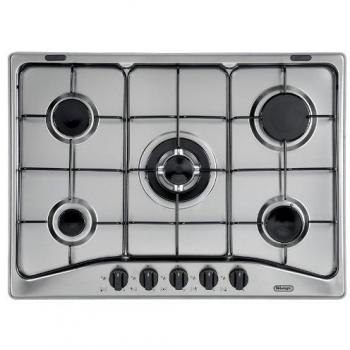 Piano Cottura a Gas De'Longhi YAF57ASV 70 cm Inox 5 Fuochi con Tripla Corona