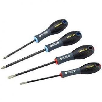 Stanley FatMax Juego de 4 destornilladores Pozidriv FATMAX con punta de diamante FMHT0-62061, Multi-Colour, 4-Piece