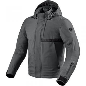 Chaqueta textil para motocicleta Revit Montana H2O Antracita, impermeable, con forro térmico desmontable, protección en hombros y codos, reflectante, ajuste en cintura y ventilación