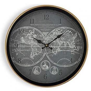 BigBuy Home Reloj De Pared Metal