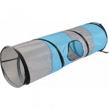 Túnel Plegable para Gatos Flamingo Linz con 1 Agujero - 90cm de Largo y 25cm de Diámetro