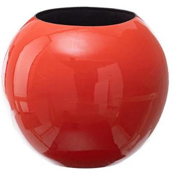 Jarrón Cerámica Naranja 27 x 27 x 23 cm