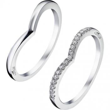 Anillo Lotus Silver Pure Essential LP1992-3/1 de Plata con Circonita y Motivo Corazón para Mujer