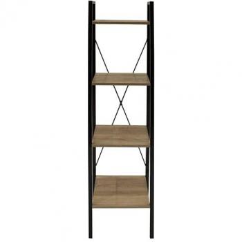 Estantería de Diseño Práctico CMP IBERICA para Almacenamiento con Estilo en Sala de Estar - 34x32 H.148 Cm, Marrón/negro THE HOME DECO FACTORY