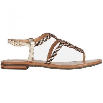 Sandalia plana Geox D Sozy S en color dorado para mujer