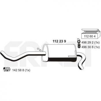 Silenciador trasero ERNST 112239 para Volkswagen Lupo / Lupo 3L