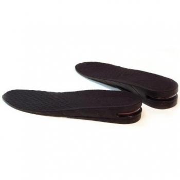 2Layer 3 cm Longitud total karacha espuma zapatos amigo elevación la plantilla para los hombres dípticas de par
