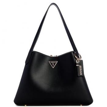Guess Sora Black Shoulder Bag, Women's Casual Purse, Model HWVG95 07220