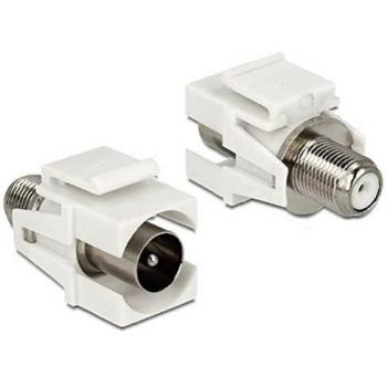 Adaptador Delock 86335 Keystone IEC macho a F hembra para antena