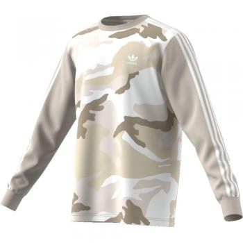 adidas Camo LS tee Long Sleeved T-Shirt, Hombre, Clear Brown, L