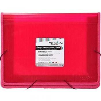 Grafoplás 4802054. Carpeta Maxi con Gomas y Fuelle, Rosa Fucsia, A4+, Multilinen capacidad gracias a su fuelle, color fucsia, A4+