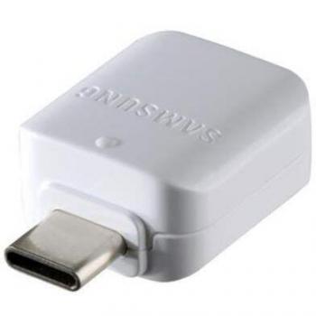 MLTrade - Adaptador Original OTG USB-C para Galaxy S8, S9, S10, Note 8, 9, A6, A8, A9, Blanco, Bulk