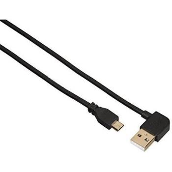 Cable USB 2.0 A a Micro-USB B de 0,5 m con conector en ángulo recto - Negro