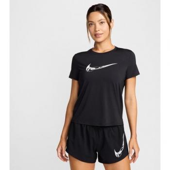 Nike Dri-FIT One Swoosh Women's Running T-Shirt - Black - Size Large