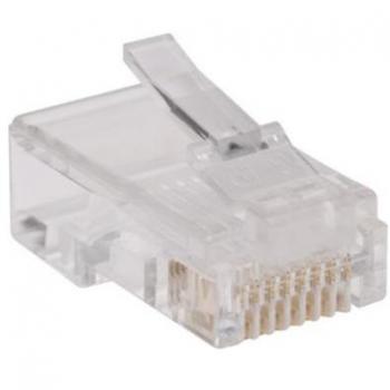 Tripp Lite 100 Pack RJ45 Plugs for Flat Solid/Stranded Conductor Cable