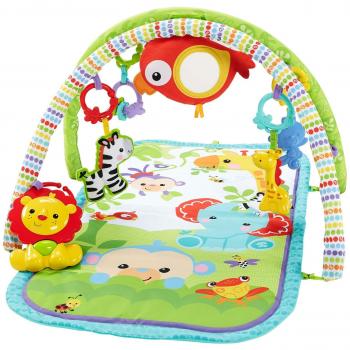 Fisher-Price - Gimnasio Musical Animalitos De La Selva, Manta De Juego Bebé