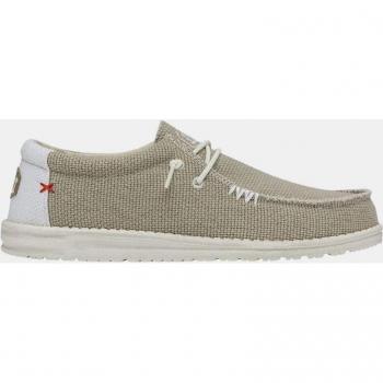 Zapato de Hombre HeyDude Wally Braided Beige con Detalle Trenzado