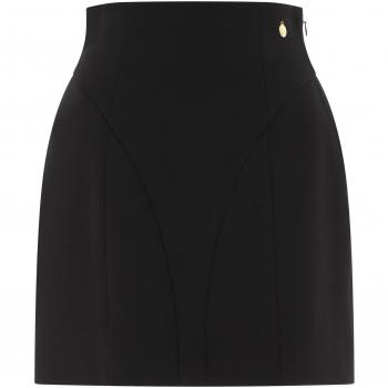 Balmain Women's High Waist Miniskirt in Black | Size S | DF1LA465VB000PA