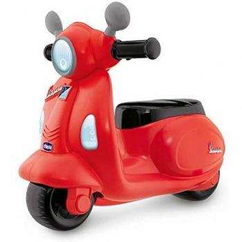 Chicco Vespa Primavera, Moto Correpasillos para Niños, Juguete para Niños con Panel Electrónico, Luz, Sonido y Ruedines Estabilizadores Extraíbles – Moto Para Niños de 1 a 3 Años, Máx. 20 Kg, Roja