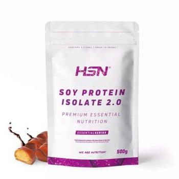 Proteína de Soja Aislada 2.0 HSN Sabor Bombón de Chocolate y Avellanas 500g | 100% Vegana | No-GMO | Sin Gluten