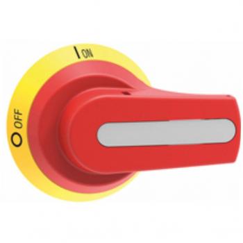 Manilla Lovato Electric GAX66N - Mando giratorio, para GA030A, GA063A, GA160A, GAX6001 103.6mm, tirador Rojo/Amarillo, IP65 G