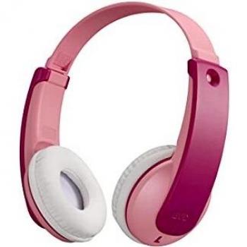 JVC HA-KD10W Tinyphones Auriculares Inalámbricos Bluetooth para Niños con Estuche de Carga, Diadema Ajustable - Rosa