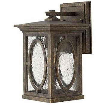 Aplique de exterior Randolph, farolillo de pared pequeño ligero, aluminio de otoño, vidrio, IP44, E27