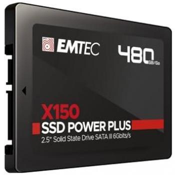 SSD Interno Emtec X150 - 480GB - 2.5 SATA III - 6Gb/s - Velocidad de Lectura 500MB/s