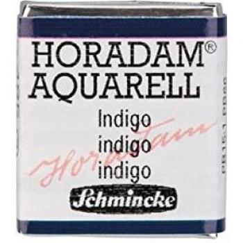 Schmincke - HORADAM® AQUARELL - acuarelas para artistas, 485 Indigo, 14 485 044, 1/2 godet