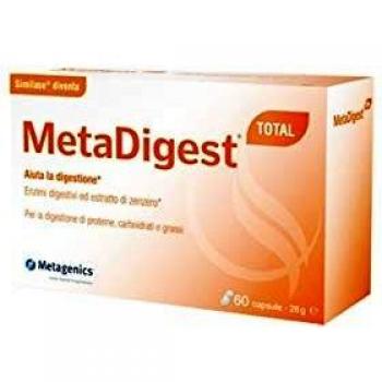Metagenics MetaDigest Total 60 Cápsulas - Suplemento Digestivo, Apoyo a la Digestión, Enzimas Digestivas, Probioticos, Sin Gluten, No Transgénico