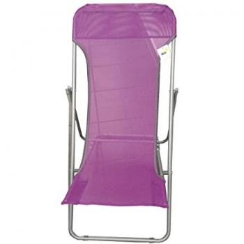 Tumbona de Playa Garden Friend de Acero y Textilene Color Morado 45x72x70 cm