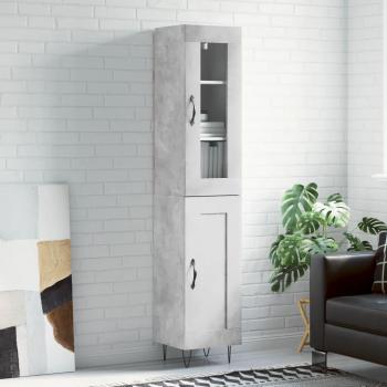 Armario de hormigón gris 34,5x34x180 cm madera multicapa