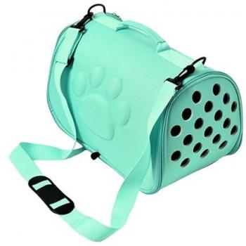 Transportín Bolsa Plegable para Gatos, Perros y Conejos con Cremallera (Azul)