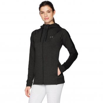Under Armour - Sudadera de Forro Polar con Cremallera Completa para Mujer, Mujer, 1316679-001, Negro/Gris, Small