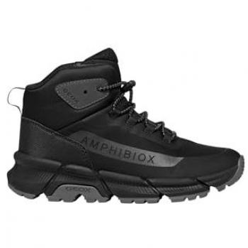 Zapatillas Geox Flexyper Plus Abx Niño Negro/gris Oscuro Sin Cordones