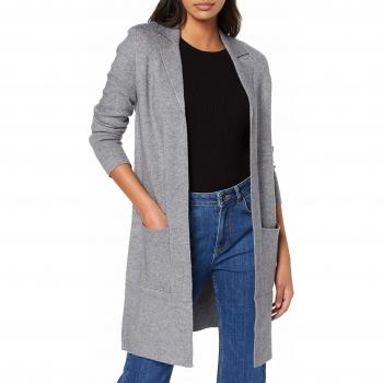 VERO MODA Vmtasty Fullneedle LS New Coatigan Noos Abrigo Mujer, Medium Grey Melange, XL