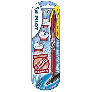 Bolígrafo Pilot Frixion Clicker Borrable con Punta Media de 0.7mm en Blister - Color Rojo