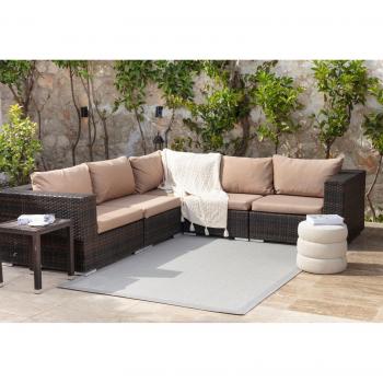 Surya Alfombra Moderna de Exterior/Interior Gris y Marfil 160x213 cm