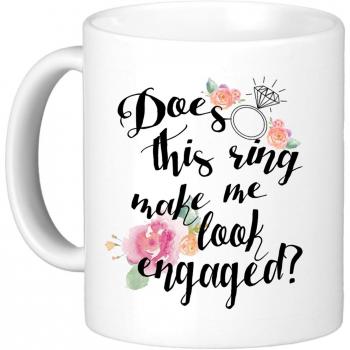 Oh, Susannah Does This Ring Make Me Look Engaged? 11oz Mug - White Gift Box by Oh, Susannah