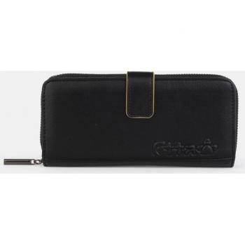 Caminatta - Cartera grande negro con logo grabado y compartimentos internos