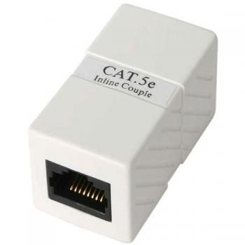 Caja de Empalme Acoplador Cable Cat5 Ethernet UTP - 2X Hembra RJ45 - Blanco