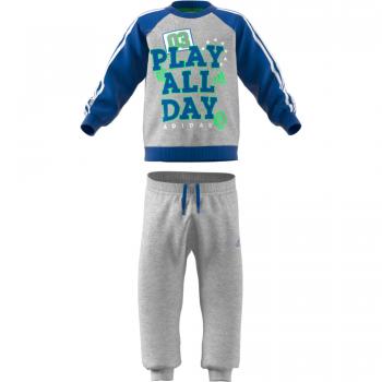 adidas Unisex Baby Graphic Jogger French Terry Chándal, otoño/Invierno, Unisex bebé, Color Medium Grey Heather/Blue/White/Energy Green, tamaño 74