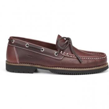 Náuticos Hombre Fluchos 156 Engrasado Burdeos - Cuero Graso - Confort Superior
