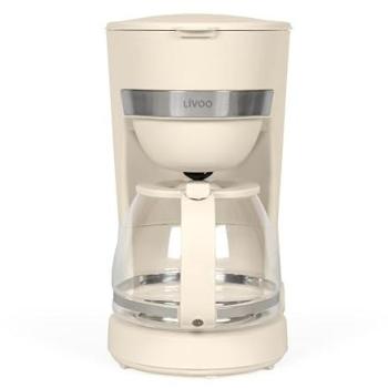 Cafetera de Filtro Eléctrica Livoo DOD200C, 1,25 L, 750 W, 10-12 Tazas, Color Blanco