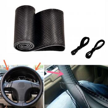 SHiZAK DIY piel coche volante cubierta antideslizante estilo de costura con aguja e hilo