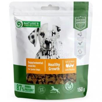 Nature's Protection Snack Junior Para Perros 150 Gr - Snacks suplementarios para perros junior, promueve un crecimiento saludable, formulado con pollo, presentado en una bolsa de 150 gramos