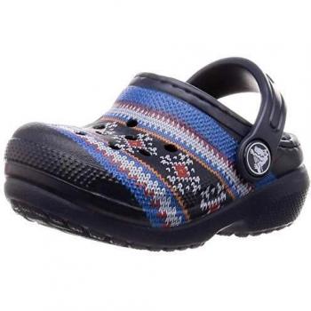 Crocs Classic Printed Lined Clog K, Zuecos Niños Unisex, Marino